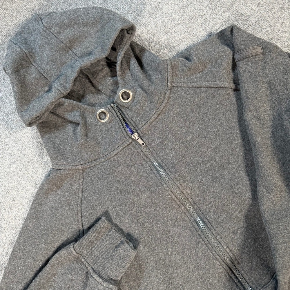 Seraphine Charcoal Gray Full Zip Maternity Hoodie Fleece Lined Large #4700